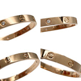 カルティエ Cartier ラブブレス 4Pダイヤ #17 K18PG ダイヤモンド ジュエリー
