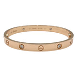 カルティエ Cartier ラブブレス 4Pダイヤ #17 K18PG ダイヤモンド ジュエリー