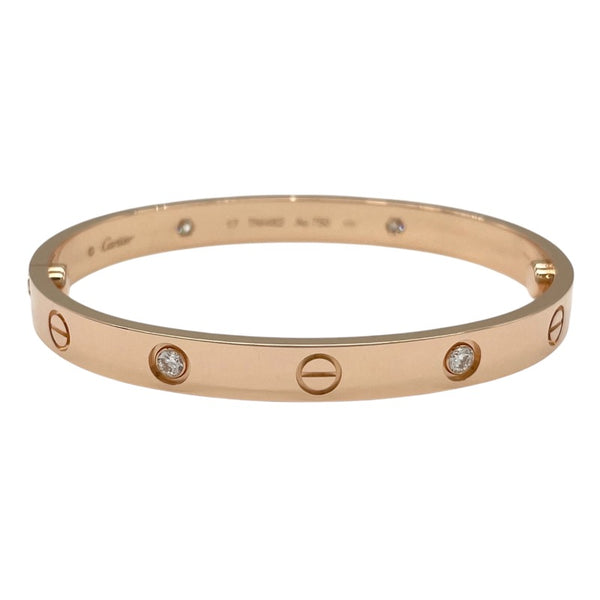 カルティエ Cartier ラブブレス 4Pダイヤ #17 K18PG ダイヤモンド ジュエリー