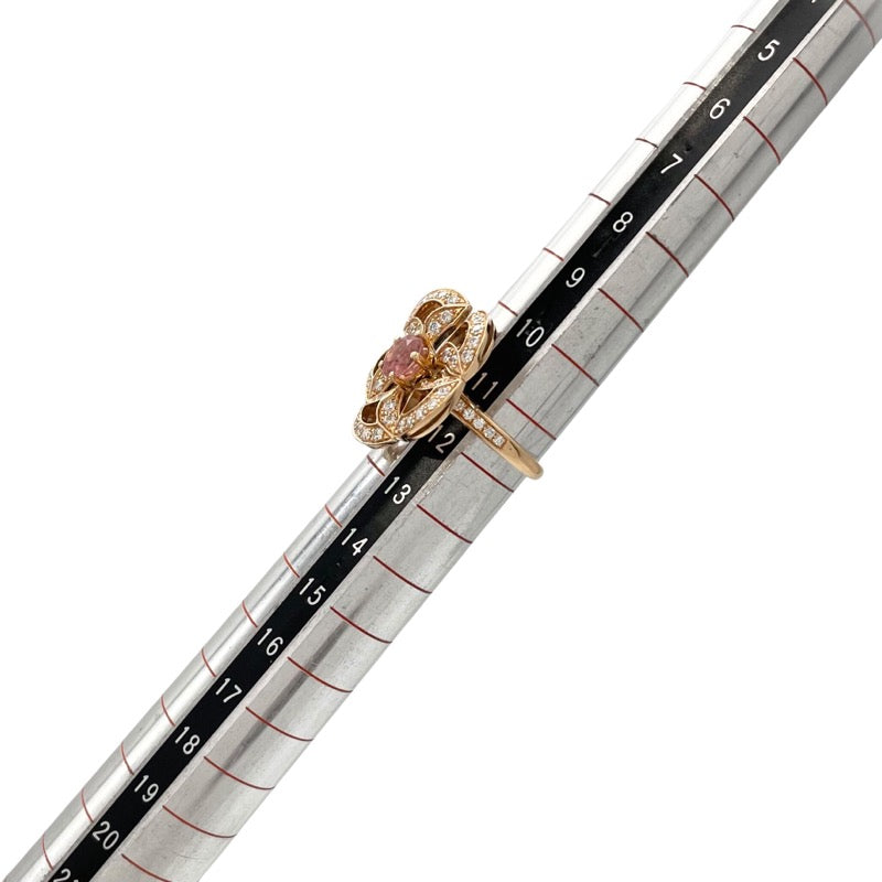 ブルガリ BVLGARI ディーヴァードリームリング 11.5号 K18PG ダイヤモンド トルマリン ジュエリー