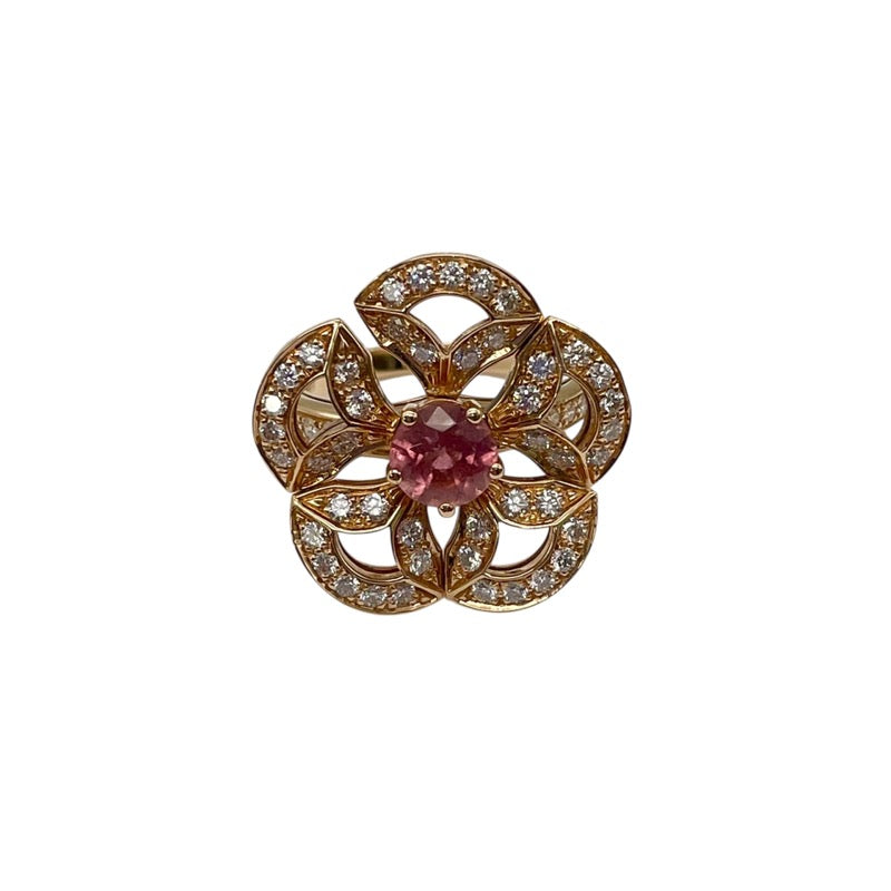 ブルガリ BVLGARI ディーヴァードリームリング 11.5号 K18PG ダイヤモンド トルマリン ジュエリー