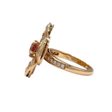 ブルガリ BVLGARI ディーヴァードリームリング 11.5号 K18PG ダイヤモンド トルマリン ジュエリー