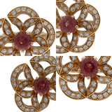 ブルガリ BVLGARI ディーヴァードリームリング 11.5号 K18PG ダイヤモンド トルマリン ジュエリー