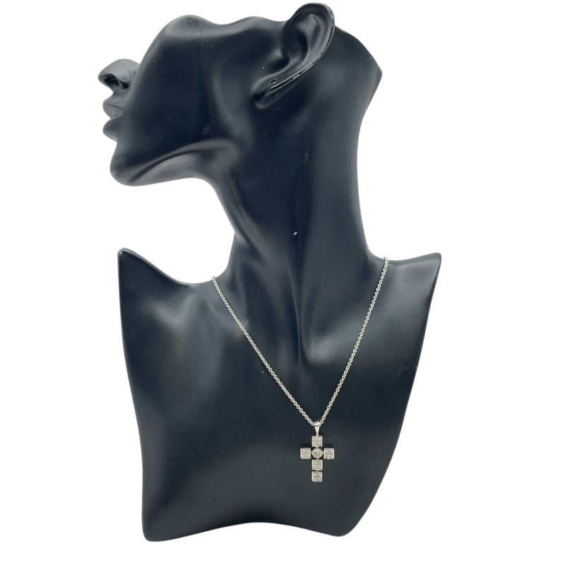 ブルガリ BVLGARI ルチアラテンクロスネックレス ホワイトゴールド 750 ダイヤモンド ジュエリー