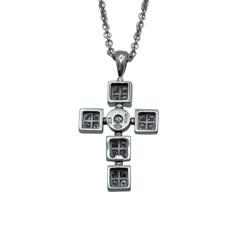 ブルガリ BVLGARI ルチアラテンクロスネックレス ホワイトゴールド 750 ダイヤモンド ジュエリー