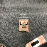 エルメス HERMES ケリー25 K刻 ヴェールマングローブ シルバー金具 トゴ レディース ハンドバッグ