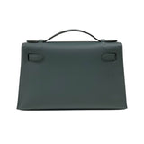 エルメス HERMES ポシェットケリー K刻 ヴェールマングローブ シルバー金具 スイフト レディース ハンドバッグ