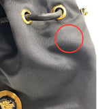 ヴェルサーチ VERSACE ナイロン ドローストリングス ショルダーバッグ ブラック× ナイロン レディース ショルダーバッグ