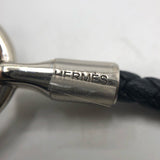 エルメス HERMES グレナンH ブレスレット T3 ブラック×SV金具 レザー ジュエリー