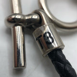 エルメス HERMES グレナンH ブレスレット T3 ブラック×SV金具 レザー ジュエリー