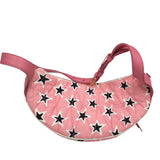 ミュウミュウ miu miu マテラッセ　ウエストポーチ ピンク・スターモチーフ ナイロン レディース ウエストバッグ