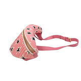 ミュウミュウ miu miu マテラッセ　ウエストポーチ ピンク・スターモチーフ ナイロン レディース ウエストバッグ