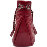 シャネル CHANEL マトラッセ チェーントートバッグ A48374 17番台 レッド キャビアスキン レディース ショルダーバッグ