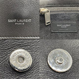サンローラン SAINT LAURENT スモールサッチェル ショルダーバッグ 819627 ブラック×SV金具 スムースカーフ レディース ショルダーバッグ