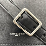サンローラン SAINT LAURENT スモールサッチェル ショルダーバッグ 819627 ブラック×SV金具 スムースカーフ レディース ショルダーバッグ