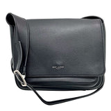 サンローラン SAINT LAURENT スモールサッチェル ショルダーバッグ 819627 ブラック×SV金具 スムースカーフ レディース ショルダーバッグ