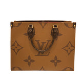 ルイ・ヴィトン LOUIS VUITTON オンザゴーMM M45321 ブラウン モノグラム・ジャイアント・リバース レディース トートバッグ