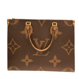 ルイ・ヴィトン LOUIS VUITTON オンザゴーMM M45321 ブラウン モノグラム・ジャイアント・リバース レディース トートバッグ