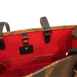 ルイ・ヴィトン LOUIS VUITTON オンザゴーMM M45321 ブラウン モノグラム・ジャイアント・リバース レディース トートバッグ