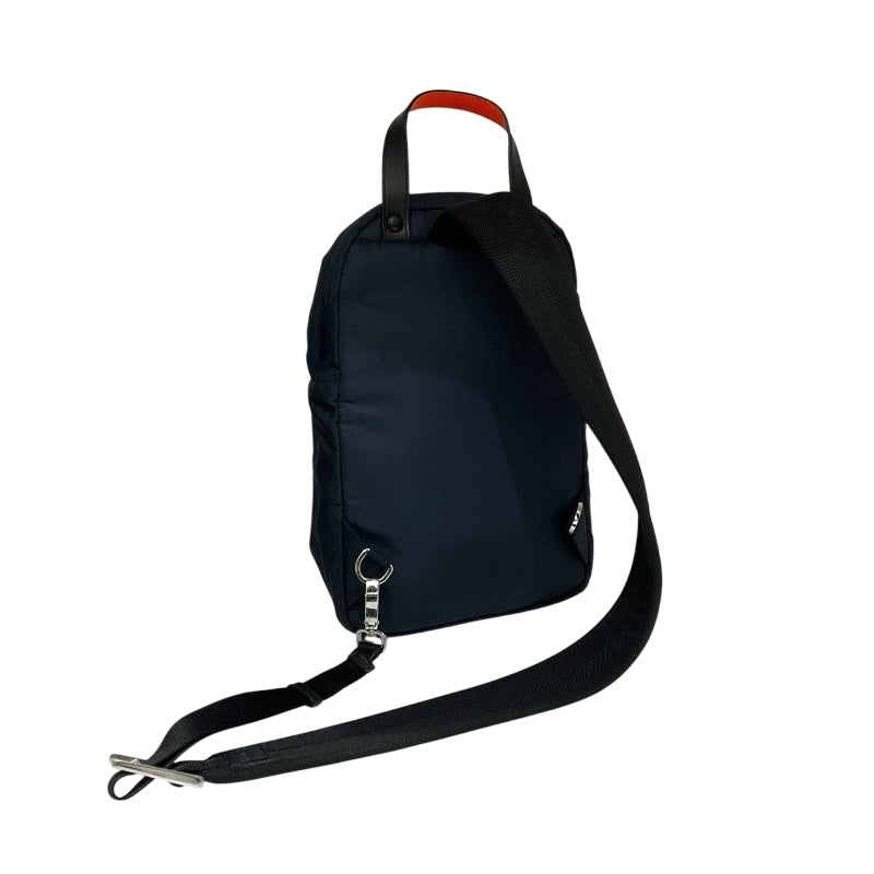 PRADA ナイロンリュック　ファスナー プラダ PRADA ﾅｲﾛﾝ ｽﾘﾝｸﾞﾊﾞｯｸﾞ 2VZ023 ネイビー/オレンジ ナイロン