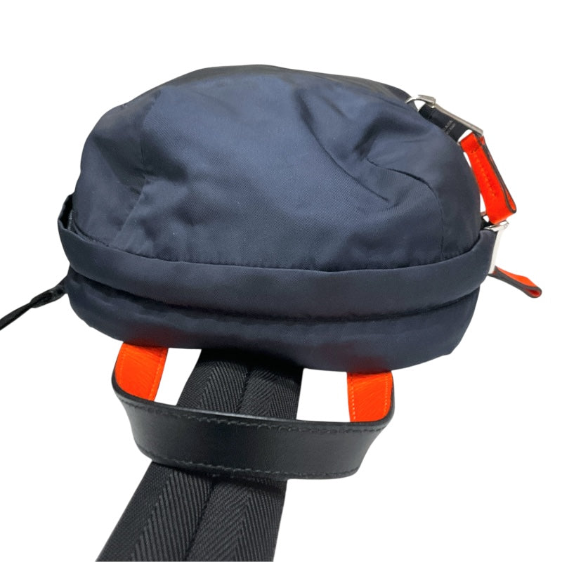 PRADA ナイロンリュック　ファスナー PRADA プラダ 2VZ135 TESSUTO CHARACT ロゴワッペン リュック バック