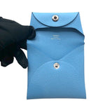 エルメス HERMES バスティア W刻 セレステ エプソン ユニセックス コインケース