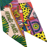 エルメス HERMES ツイリー　Animapolis マルチカラー シルク レディース スカーフ