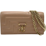 ジミーチュウ JIMMY CHOO チェーンウォレット ベージュ レザー レディース ショルダーバッグ