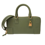 ロエベ LOEWE アマソナポーチ C039U10X01 カーキ ゴールド金具 カーフ レディース ポーチ