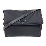 プラダ PRADA ReNylon　ラージパテッド　ショルダーバッグ 1BD256 ブラック ナイロン ユニセックス ショルダーバッグ