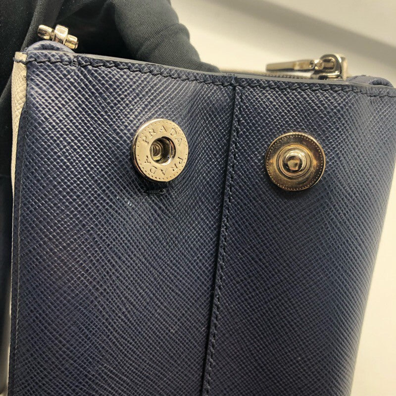 プラダ PRADA ガレリア ミディアム 1BA863 ネイビー/ホワイト