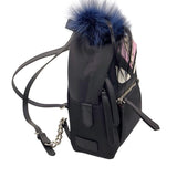 フェンディ FENDI バグズ モンスターバックパック ８BZ038 ブラック×SV金具 ナイロン/レザー ユニセックス リュック・デイパック