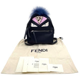 フェンディ FENDI バグズ モンスターバックパック ８BZ038 ブラック×SV金具 ナイロン/レザー ユニセックス リュック・デイパック