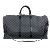 ルイ・ヴィトン LOUIS VUITTON キーポル・バンドリエール55 N41413 ブラック　シルバー金具 ダミエ・グラフィット ユニセックス ボストンバッグ