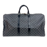 ルイ・ヴィトン LOUIS VUITTON キーポル・バンドリエール55 N41413 ブラック　シルバー金具 ダミエ・グラフィット ユニセックス ボストンバッグ
