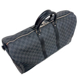 ルイ・ヴィトン LOUIS VUITTON キーポル・バンドリエール55 N41413 ブラック　シルバー金具 ダミエ・グラフィット ユニセックス ボストンバッグ