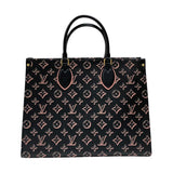 ルイ・ヴィトン LOUIS VUITTON オンザゴーMM フォール フォー ユー M14255 ブラック×ピンク レディース トートバッグ ショルダーバッグ