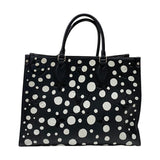 ルイ・ヴィトン LOUIS VUITTON オンザゴーMM 草間彌生 M46389 ブラック×ホワイト モノグラム・アンプラント レディース トートバッグ ショルダーバッグ
