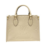 ルイ・ヴィトン LOUIS VUITTON オンザゴーPM M46569 クレーム モノグラム・アンプラント ハンドバッグ レディース ショルダーバッグ