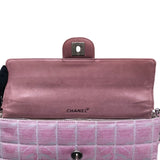 シャネル CHANEL ニュートラベルラインチェーンショルダーバッグ A15316 ピンク　シルバー金具 ナイロンジャガード レディース ショルダーバッグ