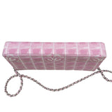 シャネル CHANEL ニュートラベルラインチェーンショルダーバッグ A15316 ピンク　シルバー金具 ナイロンジャガード レディース ショルダーバッグ