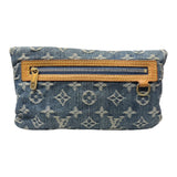 ルイ・ヴィトン LOUIS VUITTON ポシェットプラット M95007 ブルー/イエロー モノグラムデニム/レザー レディース クラッチバッグ