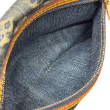 ルイ・ヴィトン LOUIS VUITTON ポシェットプラット M95007 ブルー/イエロー モノグラムデニム/レザー レディース クラッチバッグ