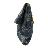 ルイ・ヴィトン LOUIS VUITTON ポシェットプラット M95007 ブルー/イエロー モノグラムデニム/レザー レディース クラッチバッグ