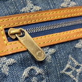 ルイ・ヴィトン LOUIS VUITTON ポシェットプラット M95007 ブルー/イエロー モノグラムデニム/レザー レディース クラッチバッグ