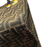 フェンディ FENDI FFロゴトートバッグ FRGMTコラボ 8BH357 ブラウン ファブリック メンズ トートバッグ
