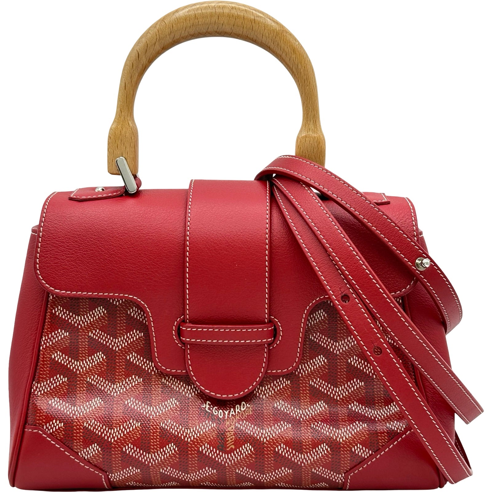 ゴヤール GOYARD サイゴンミニ レッド ゴヤールディン・キャンバス