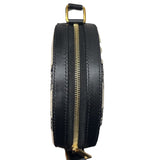 セリーヌ CELINE トリオンフラウンドパース ブラック　GD金具 キャンパス ユニセックス ショルダーバッグ