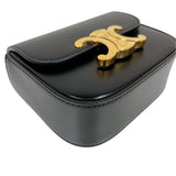 セリーヌ CELINE ミニクロード 10I513 ブラック シャイニーカーフ レディース ショルダーバッグ