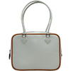 エルメス HERMES プリュム20 □I刻印 ホワイト/オレンジ/シルバー金具 エプソン レディース ハンドバッグ